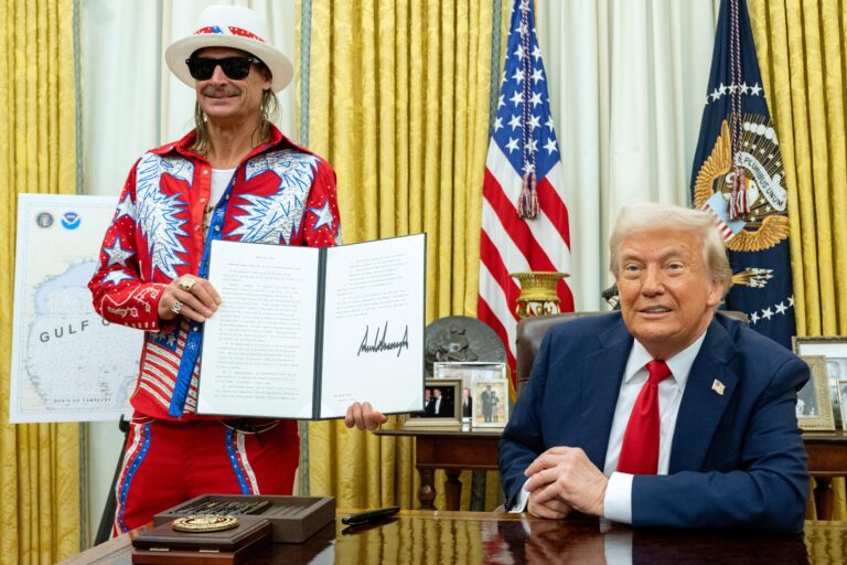 With Kid Rock at his side, Trump signs executive order targeting ticket scalping – Reuters