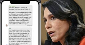 WATCH: Gabbard questioned on participating in Signal chat where war plans allegedly leaked – PBS