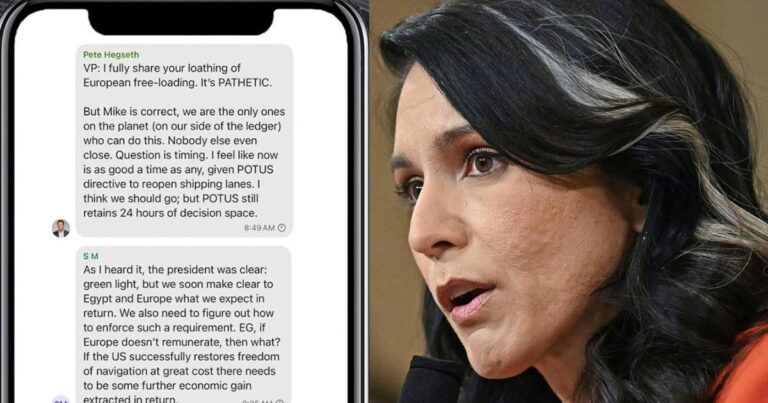 WATCH: Gabbard questioned on participating in Signal chat where war plans allegedly leaked – PBS