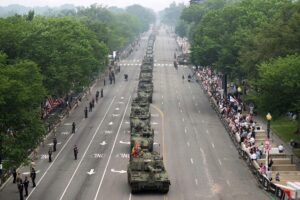 DC prepares for Trump’s military parade with 18 miles of fencing – PBS