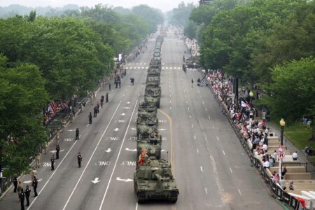 DC prepares for Trump’s military parade with 18 miles of fencing – PBS