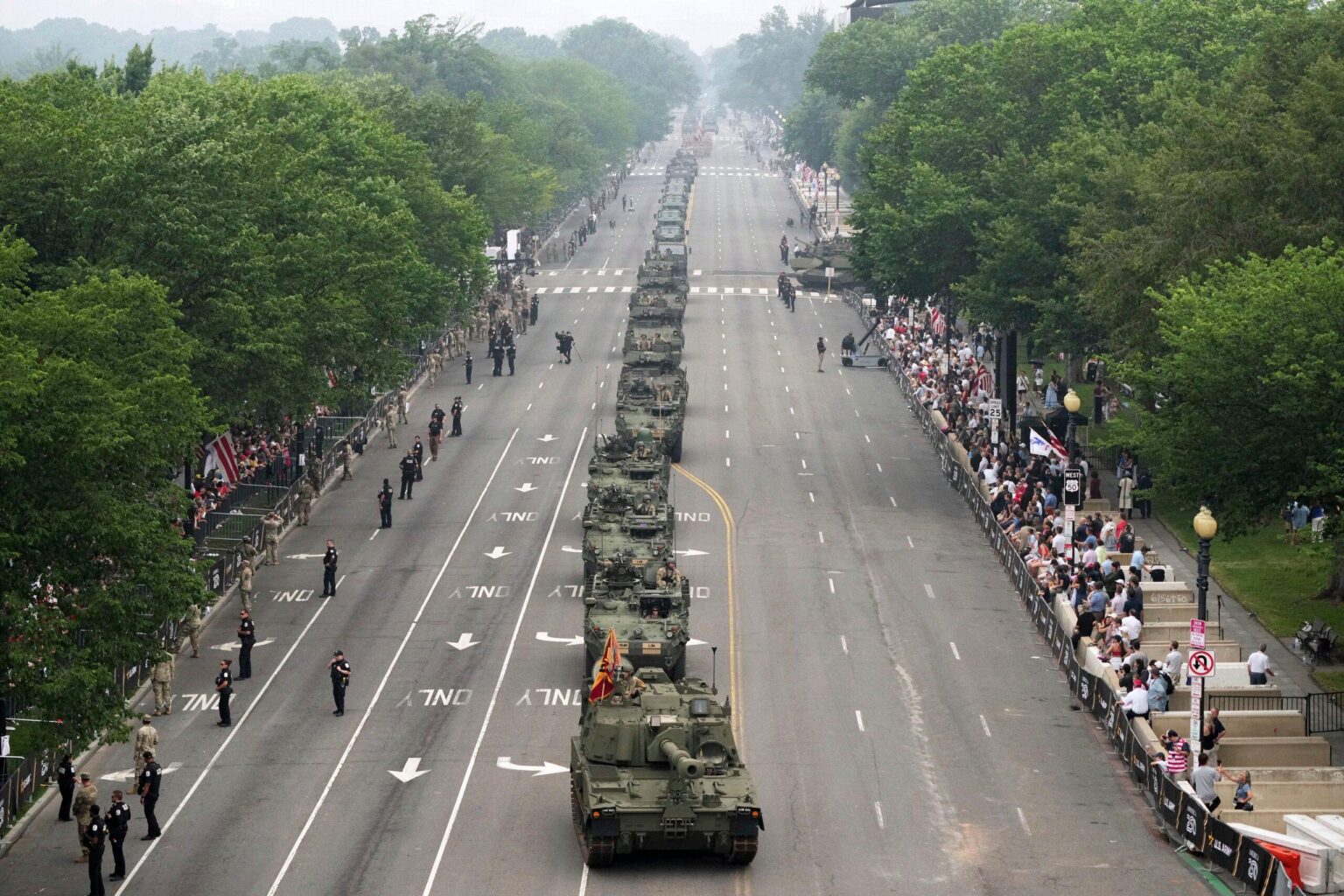 Tanks, cannons and soldiers sleeping in DC offices: Inside Trump birthday military parade – USA Today