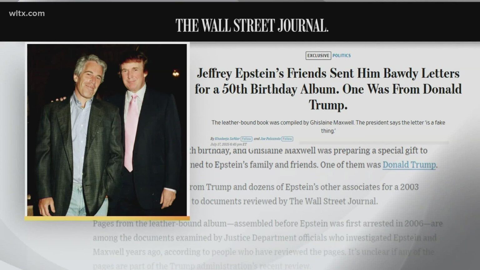 Trump sues Wall Street Journal and Rupert Murdoch over story reporting on Epstein ties – PBS