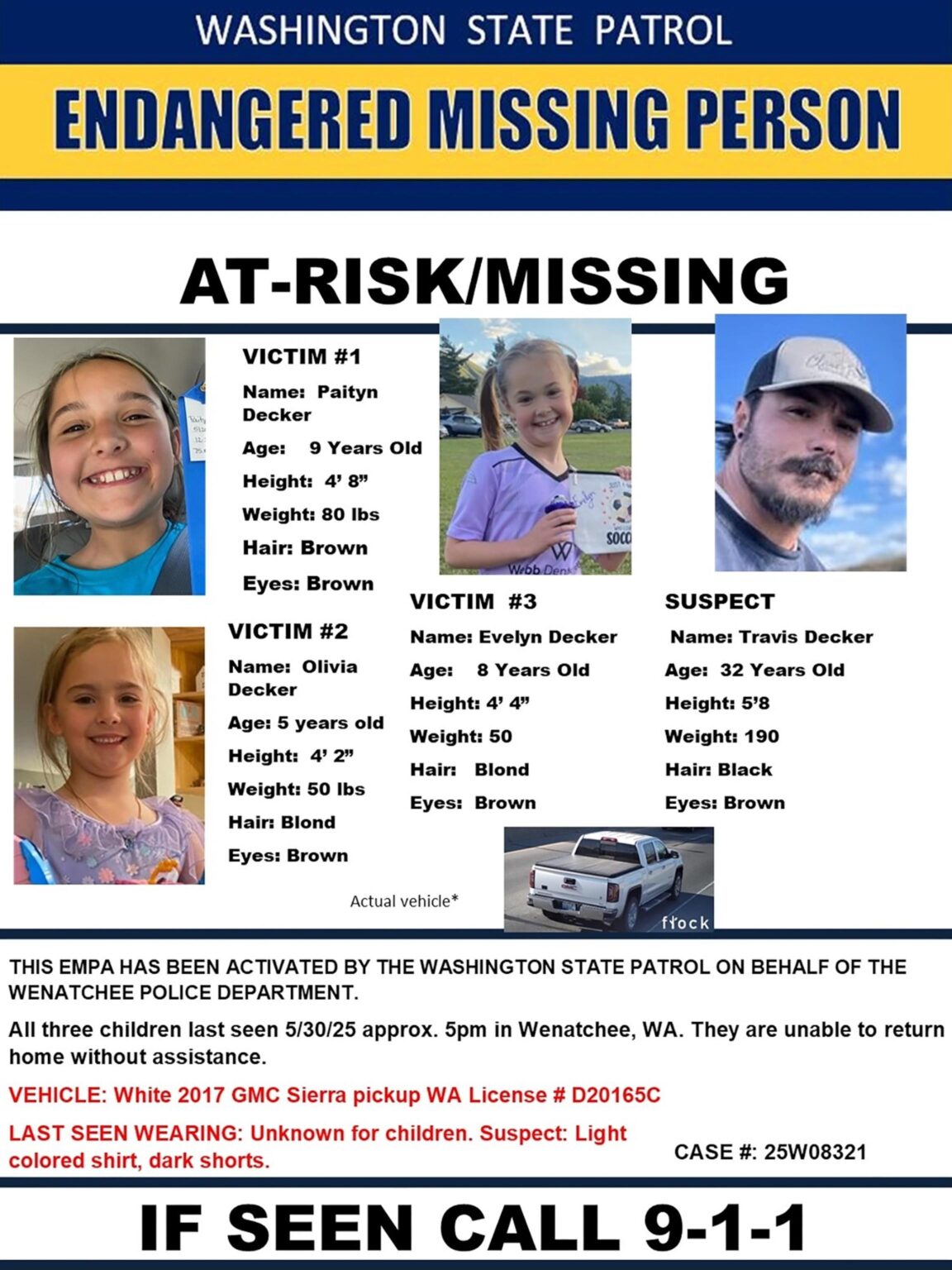 3 young sisters found dead after being reported missing in Washington, police searching for father – ABC News