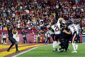 See the Commanders Hail Mary win over the Bears in photos – The Washington Post