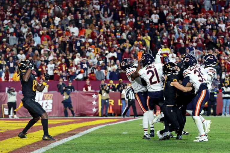 See the Commanders Hail Mary win over the Bears in photos – The Washington Post