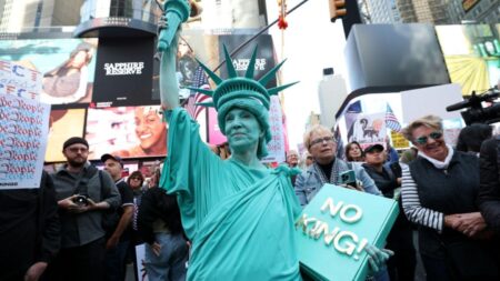 No Kings protest: millions march against Trump in nationwide day of protest – as it happened – The Guardian